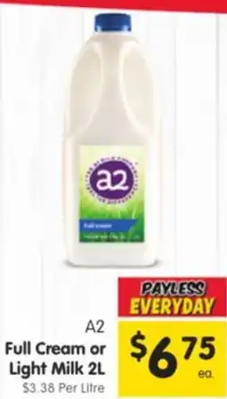 Spar Full Cream or Light Milk offer