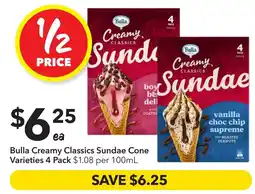 Ritchies Bulla Creamy Classics Sundae Cone Varieties offer