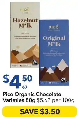 Ritchies Pico Organic Chocolate Varieties offer