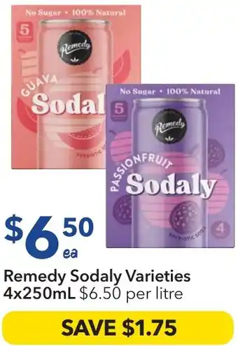Ritchies Remedy Sodaly Varieties offer