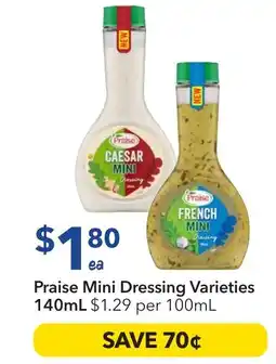 Ritchies Praise Mini Dressing Varieties offer