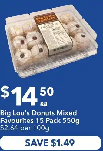 Ritchies Big Lou's Donuts Mixed Favourites offer