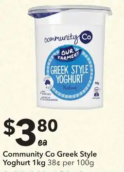 Ritchies Community Co Greek Style Yoghurt offer
