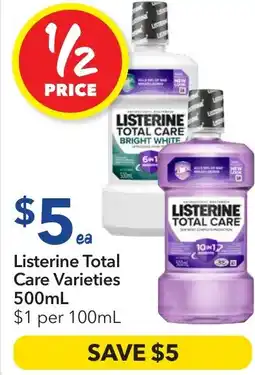 Ritchies Listerine Total Care Varieties offer