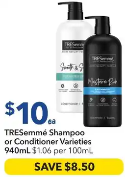 Ritchies TRESemmé Shampoo or Conditioner Varieties offer