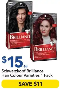 Ritchies Schwarzkopf Brilliance Hair Colour Varieties 1 Pack offer