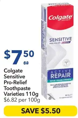 Ritchies Colgate Sensitive Pro-Relief Toothpaste Varieties offer