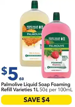 Ritchies Palmolive Liquid Soap Foaming Refill Varieties offer