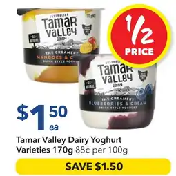 Ritchies Tamar Valley Dairy Yoghurt Varieties offer