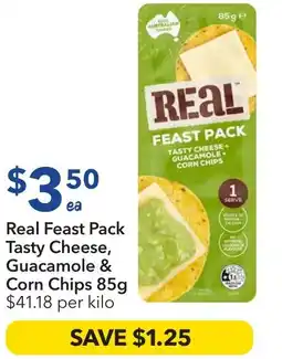 Ritchies Real Feast Pack Tasty Cheese, Guacamole & Corn Chips offer