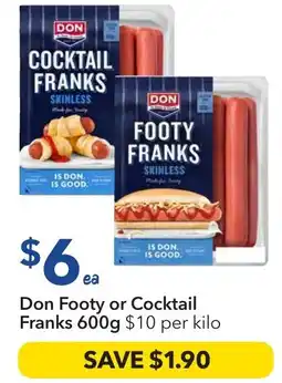 Ritchies Don Footy or Cocktail Franks offer