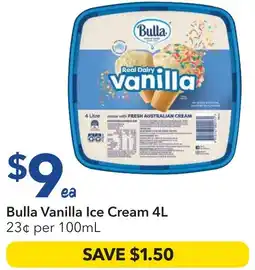 Ritchies Bulla Vanilla Ice Cream offer