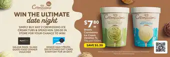 Ritchies Streets Cremissimo Ice Cream Varieties offer