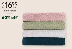 Harris Scarfe CHYKA HOME Allegra Towel Collection Bath Towel offer