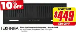 The Good Guys 85cm Undermount Rangehood - Matte Black offer