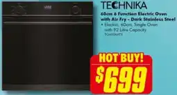 The Good Guys 60cm 6 Function Electric Oven with Air Fry - Dark Stainless Steel offer