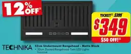 The Good Guys 52cm Undermount Rangehood - Matte Black offer