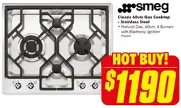 The Good Guys Classic 60cm Gas Cooktop - Stainless Steel offer