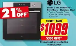 The Good Guys Series 7 76L InstaView Pyro Oven - Stainless Steel offer