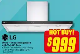 The Good Guys 90cm T-Shape Rangehood with ThinQ Auto offer