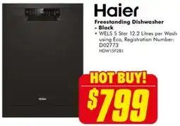 The Good Guys Freestanding Dishwasher - Black offer
