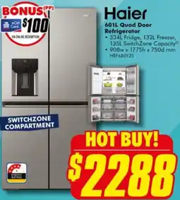 The Good Guys Quad Door Refrigerator offer