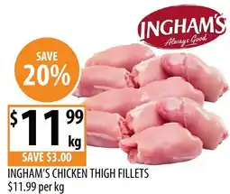 Supabarn Ingham's chicken thigh fillets offer
