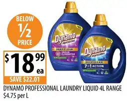 Supabarn Dynamo professional laundry liquid range offer