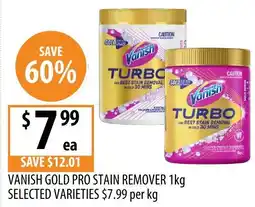 Supabarn Vanish gold pro stain remover offer