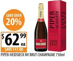 Supabarn Piper-heidsieck brut champagne offer