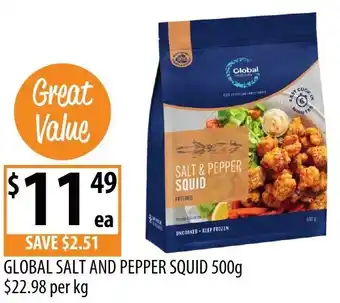 Supabarn Global salt and pepper squid offer