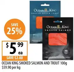Supabarn Ocean king smoked salmon and trout offer