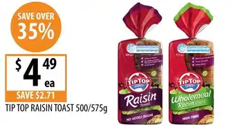Supabarn Tip top raisin toast offer