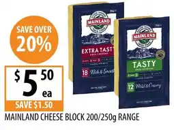 Supabarn Mainland cheese block offer