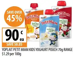 Supabarn Yoplait petit miam kids yoghurt pouch offer