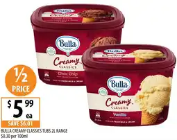 Supabarn Bulla creamy classics tubs offer