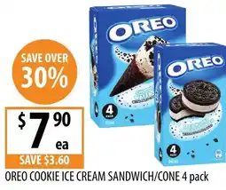 Supabarn Oreo cookie ice cream sandwich/cone offer
