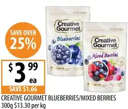 Supabarn Creative gourmet blueberries/mixed berries offer