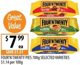 Supabarn Four'n twenty pies offer