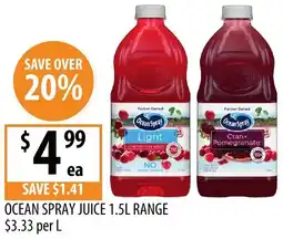 Supabarn Ocean spray juice range offer