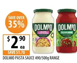 Supabarn Dolmio pasta sauce range offer