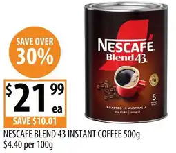Supabarn Nescafe blend 43 instant coffee offer