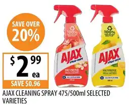 Supabarn Ajax cleaning spray offer