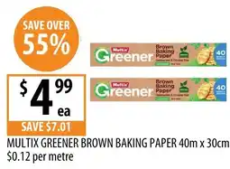 Supabarn Multix greener brown baking paper offer
