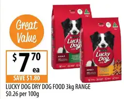 Supabarn Lucky dog dry dog food range offer