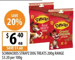 Supabarn Schmackos strapz dog treats range offer