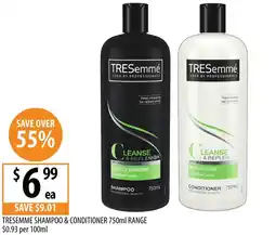 Supabarn Tresemme shampoo & conditioner range offer