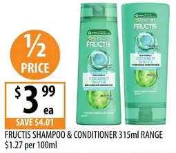Supabarn Fructis shampoo & conditioner range offer