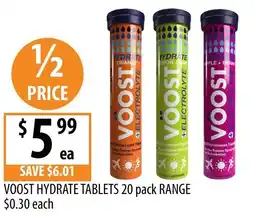 Supabarn Voost hydrate tablets range offer