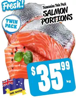 Farmer Jack's Tasmanian twin pack salmon portions offer